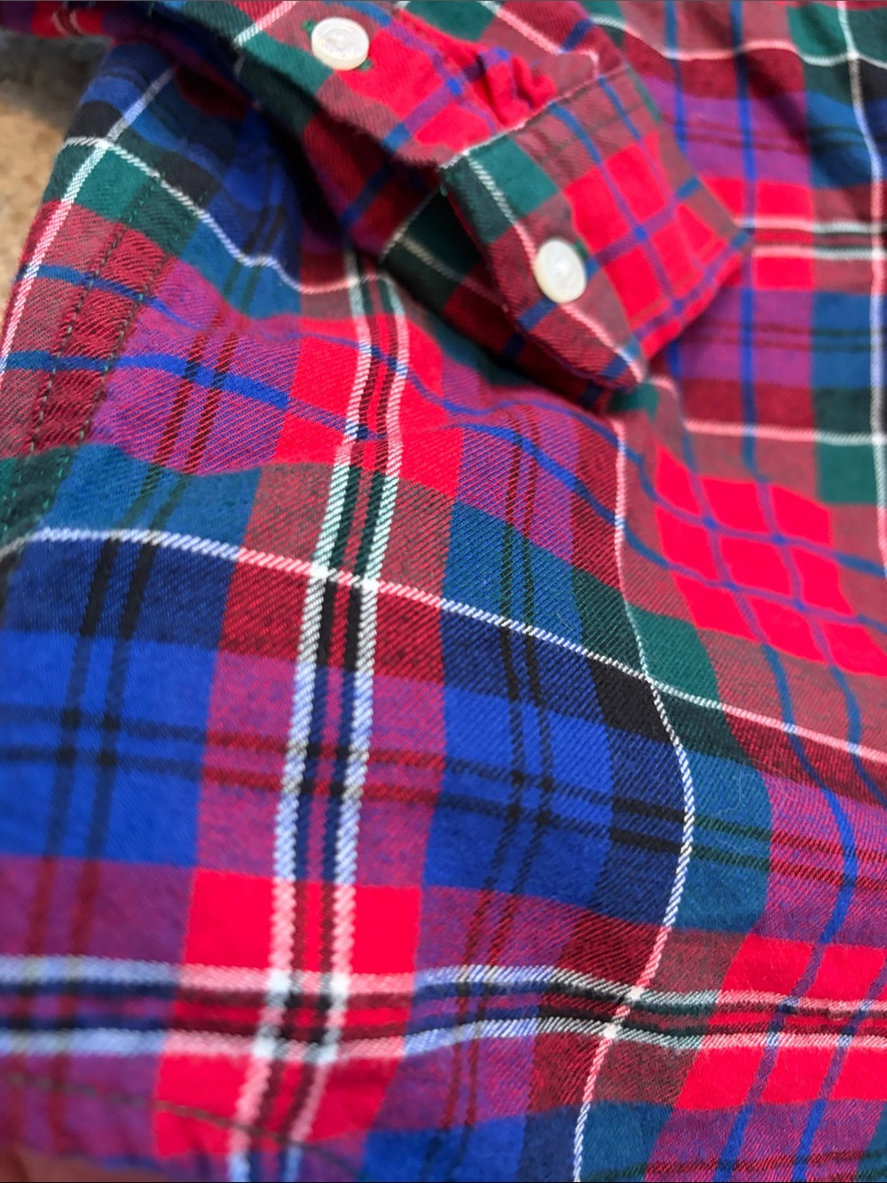Janie & Jack Plaid Flannel Shirt, 10 - Picture 3 of 7